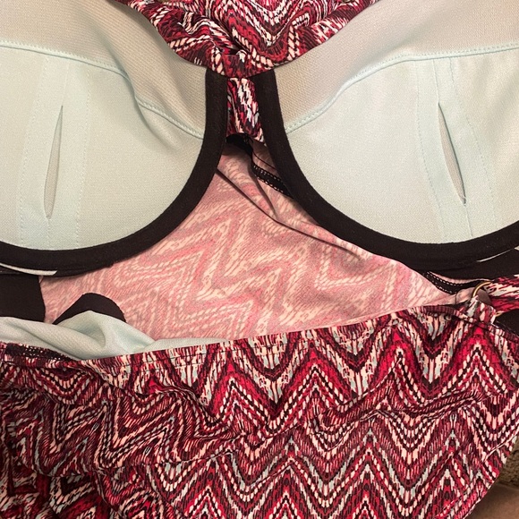 NWOT Island Escape Swimsuit Tankini Top Sz 12 Gemini Push Up Underwire - Picture 3 of 5